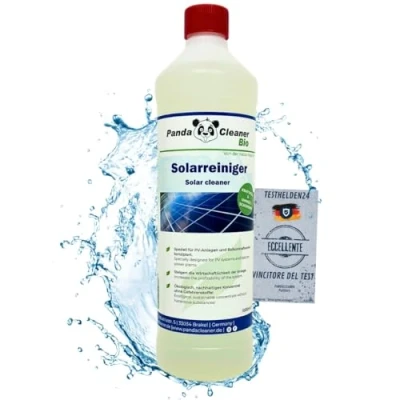 Immagine di PandaCleaner Detergente biologico 1l professionale per impianti solari e PV altamente concentrato 1:100 impianto solare, modulo fotovoltaico &amp; pannello solare (1000ml)