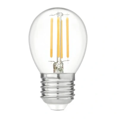 Immagine di Velamp lampadina LED a filamento Forma sfera (P45) Attacco vite grande (E27) Potenza 4W Equivalenti 40W Luminosità 470ln Temperatura colore 4000K (luce naturale)