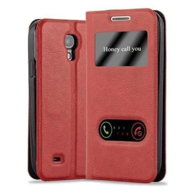 Immagine di Cadorabo Custodia Libro per Samsung Galaxy S4 in ROSSO ZAFFERANO con Funzione Stand e Chiusura Magnetica Portafoglio Cover Case Wallet Book Etui Protezione