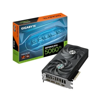 Immagine di Gigabyte GeForce RTX 5060 Ti EAGLE OC 8G Scheda Grafica 8 GB GDDR7, 128 bit, PCI E 5.0, 2617 MHz Frequenza del core, 3 x DisplayPort, 1 HDMI, GV N506TEAGLE 8GD