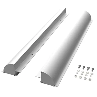 Immagine di enjoy solar Staffa per pannello solare in alluminio da 670 mm, guida tetto spoiler argento con fori preforati, ideale camper caravan barca