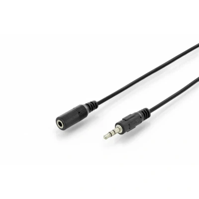 Immagine di Digitus DB 510200 015 S jack Audio Cavo [1x Spina da 3.5 mm 1x Presa mm] 1.50 m Nero Schermatura singola, tondo