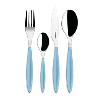 Immagine di Guzzini Feeling, Set 24 Posate Colorate Azzurro Mare, 15,8 x 7,5 h25,5 cm 23000081