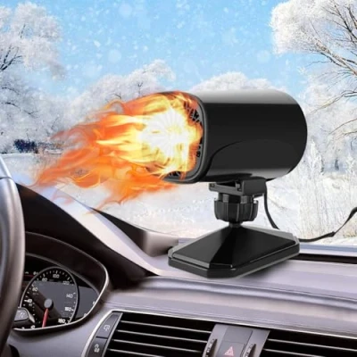 Immagine di COMBLU riscaldatore per auto, portatile, 150 W, 12 V, e sbrinatore auto l&#039;inverno, riscaldamento raffreddamento rapido 2 in 1,