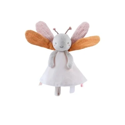 Immagine di Noukie&#039;s Doudou per Bambini in Veloudoux Louli La Libellula Multiuso Bianco 1 Unità