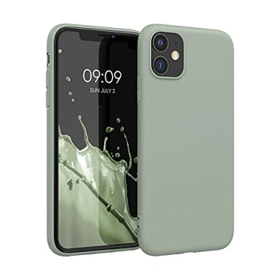Immagine di kwmobile Custodia Compatibile con Apple iPhone 11 Cover Back Case per Smartphone in Silicone TPU Protezione Gommata verde grigio