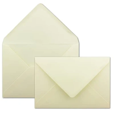 Immagine di Gustav Neuser 100 buste per lettere, formato DIN C5, g/m², 16,2 x 22,9 cm, incollaggio a umido con lembo appuntito, di alta qualità, colore: crema