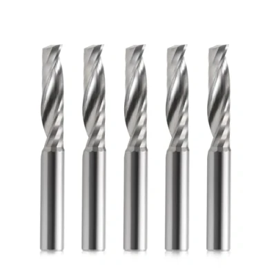 Immagine di EU_HOZLY Fusto da 6 mm, diametro di taglio lunghezza scanalatura 25 1 fresa, fresa a spirale CNC, utensile Upcut per acrilico, PVC, ABS, compensato, 5 pezzi