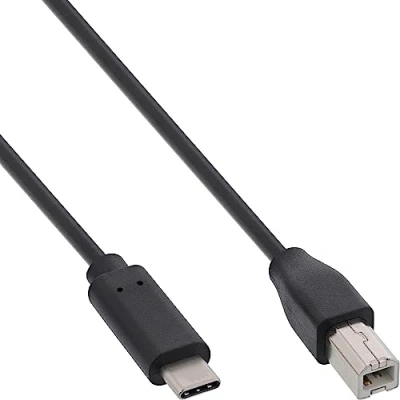 Immagine di InLine Cavo USB 2.0 Tipo C a B Maschio Nero 5m (5 m, 2.0),