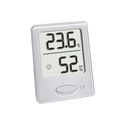 Immagine di TFA Dostmann Termoigrometro Digitale, 30.5041.02 Igrometro Digitale per Interni, la misurazione dell&#039;umidità, con Zone di Comfort, Bianco