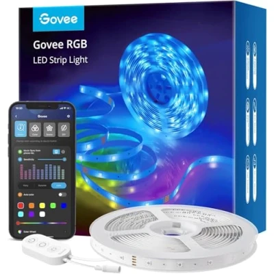 Immagine di Govee Striscia LED 5 Metri, Smart WiFi RGB, Compatibile con Alexa e Google Assistant, Controllo dell&#039;APP, Modalità Musica, Multicolore Luci Camera da letto, Bar, Festa, 24V
