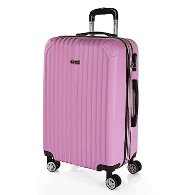 Immagine di ITACA Valigia Grande Rigida Viaggio Rigide. Trolley con 4 RuoteDoppie Girevoli. Materiale ABS Resistente e Leggero TSA T71570, Rosa