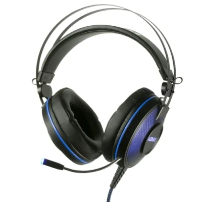 Immagine di Konix Mythics Cuffie Gaming cablate PS U700 7.1 per PS4 Altoparlanti da 50 mm Microfono Cavo 1,8 m Connettore USB Nero e blu