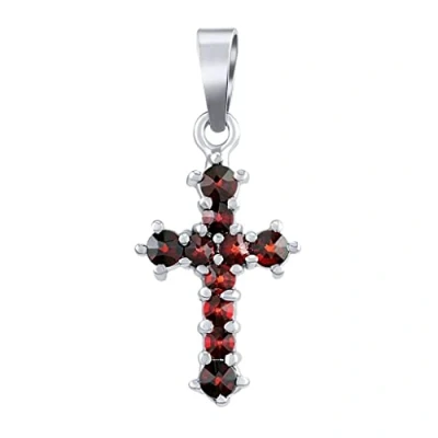 Immagine di SILVEGO Ciondolo da donna in Argento Sterling 925 con vere granate della Boemia, sterling, Granato