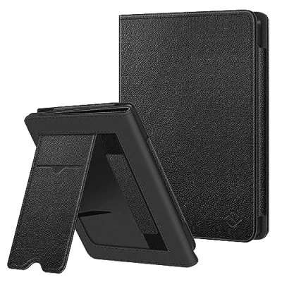 Immagine di FINTIE Custodia per 6&#039;&#039; Kobo Clara Colour (2024) / BW 2E (2022) eReader Stand Cover Protettiva Case con Card Slot e Hand Strap, Auto Sveglia/Sonno, Nero