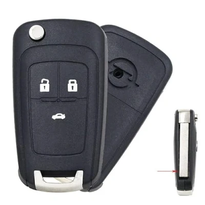 Immagine di 3 Pulsante di Vibrazione Chiave A Distanza Borsette Custodia Pieghevole Dell&#039;automobile per Opel Vauxhall Insignia Astra J Zafira B Meriva Con HU100 Lama Uncut