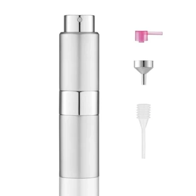 Immagine di Toureal 20ml Spruzzino Profumo Ricaricabile, Vaporizzatore da Viaggio, Atomizzatore Nebulizzatore Profumo, Bottiglie Porta Spray (Argento)