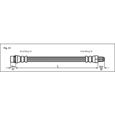 Immagine di METZGER 4114655 Tubi Freno 519 M10 x 1
