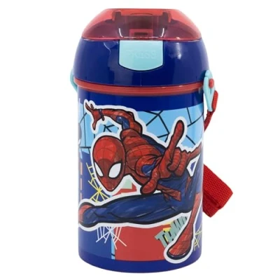 Immagine di BOTTIGLIA RIUTILIZZABILE ROBOT POP UP CON CANNUCCIA, CORRA Y CIERRE DE 450 ML SPIDERMAN MOB RULES