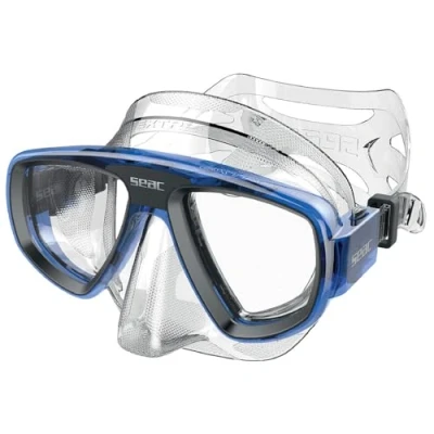 Immagine di SEAC 0750065003529A, Extreme, Maschera da Subacquea e Pesca in Apnea Si Adatta a Graduata con Lenti Ottiche Opzionali, Nero/Giallo