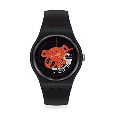 Immagine di Swatch Orologio New Gent Bioceramic Lacquered SO32B110 TIME TO RED BIG
