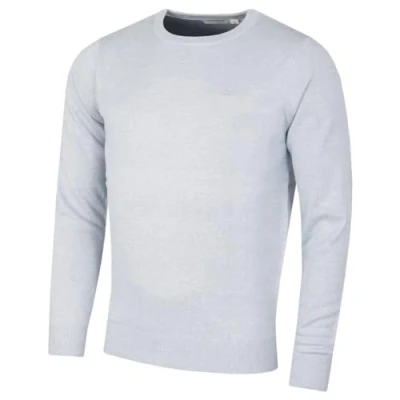 Immagine di Calvin Klein Maglione da uomo con scollo rotondo in morbido cotone, Blu chiaro Marl, L