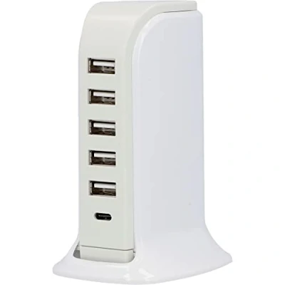 Immagine di UNITEC stazione di ricarica USB, 6 porte, A/C, universale, IP20, bianco
