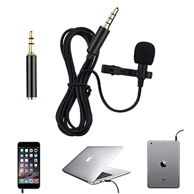 Immagine di P85CS Lavalier microfono universale da 3,5 mm, per smartphone, tablet, PC, laptop, auto