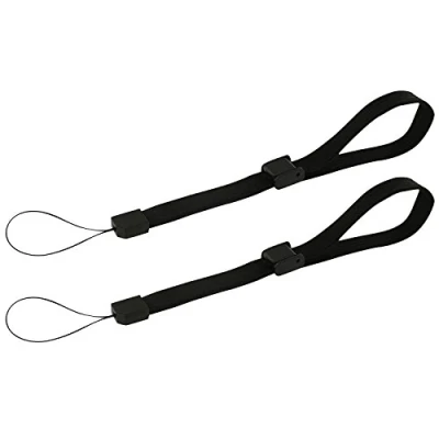 Immagine di Cinturino da polso per Sony PSP 1000 2000 3000 Go PS Vita PS3 Move telecamere, Nintendo DS Lite, Dsi, DSi XL, 2DS 3DS XL Wii telecomando U, MP3 lettori musicali. Confezione 2 nero
