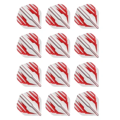 Immagine di RED DRAGON Hardcore Radical Bianca e Rosso Volo Dart Standard di Spessore Extra 4 Set per Confezione (12 Voli in Totale)