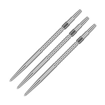 Immagine di Target Darts Swiss Points, Punte per Freccette Fire Point (Set di 3 Punte) 40MM, Argento Freccette, Accessori Professionali