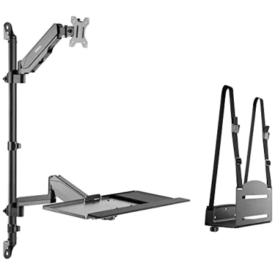 Immagine di SpeaKa Professional SP MM 710 1 parte Supporto a muro per monitor 33,0 cm (13) 68,6 (27) Nero Regolabile in altezza, Ruotabile, Inclinabile + girevole