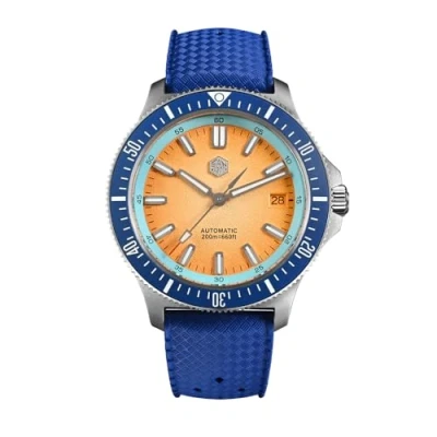 Immagine di San Martin SN0118G Orologio subacqueo in acciaio inossidabile NH35 automatico meccanico moda impermeabile uomini orologi da polso, V 1, moderno
