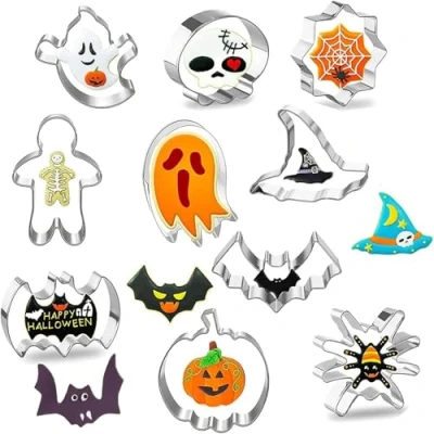 Immagine di sylbx 10 Pezzo Halloween Formine per Biscotti,Set di Biscotti,Stampi Biscotti DIY,Halloween Cookie Cutter,Formine Biscotti,Tagliabiscotti Halloween,Tagliabiscotti