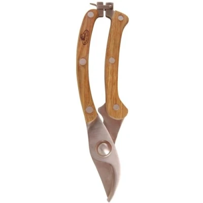 Immagine di Esschert Design Cesoie da Giardinaggio, in Acciaio Inox con Manico Legno, Lunghezza: Circa 20 Cm