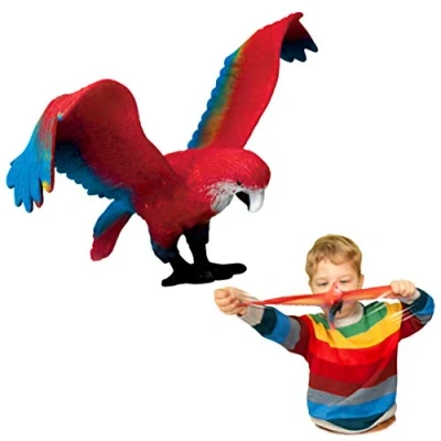 Immagine di Rep Pals Pappagallo, Giocattolo Elastico di Deluxebase. Animaletti Gomma Super Elastici Che sembrano Veri, Perfetti per i Bambini