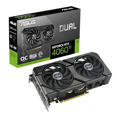 Immagine di ASUS GeForce RTX 4060 TI DUAL EVO 8G OC Gaming 2595MHz Boost Clock, GDDR6X, PCIe Gen 4, DLSS 3, 3x DP v 1.4a, HDMI 2.1a (supporta 4K e 8K HDR)