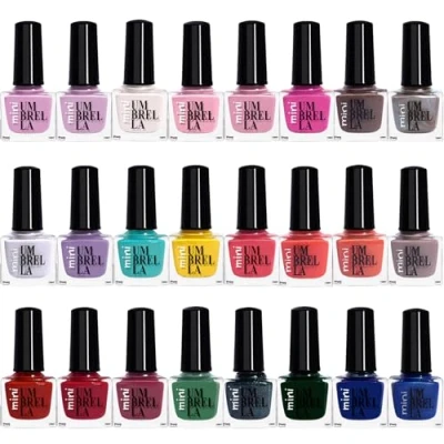 Immagine di Beauty4Britain Set di 24 smalti per unghie colori pastello perlati glitter classici alla moda Prodotto in UE (Set B, Colours)