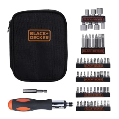 Immagine di BLACK+DECKER Set di viti A7104 XJ con cricchetto, 56 pezzi, pezzi