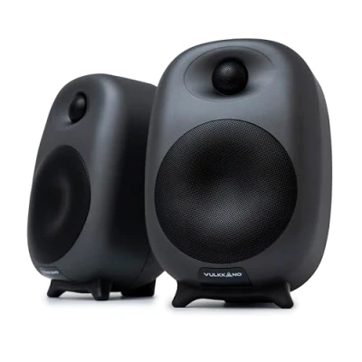 Immagine di VULKKANO D4 Casse Computer autoamplificati con Woofer da 4&quot;, Potenza di 80W, Bluetooth, USB A, RCA, Aux, Optica, Uscita Subwoofer, Telecomando, Altoparlanti per PC Design Elegante