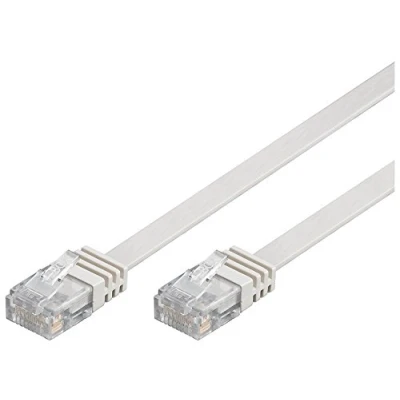 Immagine di Goobay 95158 CAT 6 Cavo Piatto Patch di Rete U/UTP, Bianco, 20m Lunghezza