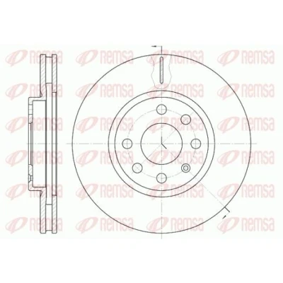 Immagine di REMSA 6611.10 Disco freno Assale anteriore 260, 260 24 6 ventilato OPEL: Meriva A, Corsa C Hatchback, Combo Tour