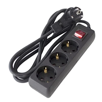 Immagine di AS Schwabe 11392 Multipresa con interruttore Nero Schuko 1 pz.