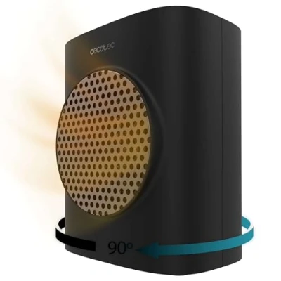 Immagine di Cecotec Scaldabagno Ceramico ReadyWarm 1570 Max Ceramic Rotate Smart Black. 1500 W, Tecnologia Ceramica, Touch Screen, Termostato Regolabile, Oscillazione 90º, Timer, Spegnimento Automatico