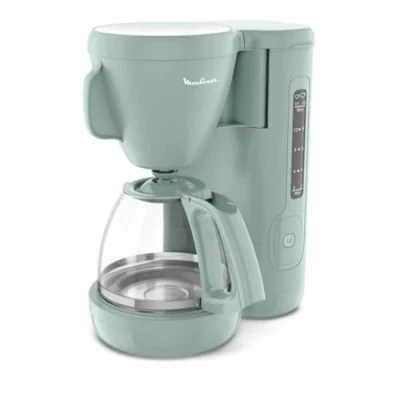 Immagine di Moulinex Macchina da caffè filtro, Serbatoio acqua frontale 1.25 L, filtro permanente, Porta girevole con manico largo, Sistema antigoccia, Tenuta calda, Colore eucalipto Morning FG2M1310