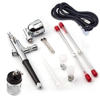 Immagine di Aerografo Pistola doppia azione Kit/Set Fengda FE 134K con 0,2 mm / 0,3 0,5 ago/iniettore e tubo