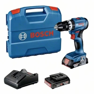 Immagine di Bosch Professional GSB 18V 45 06019K3302 Trapano avvitatore a batteria 18 V 2.0 Ah Li Ion incl. seconda batteria, caricabatterie, valigia