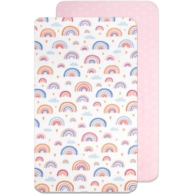 Immagine di Lovely Hippo Lenzuola Next to Me 2PZ 2 con Angoli 100% Cotone (83 x 50 cm, Arcobaleno)