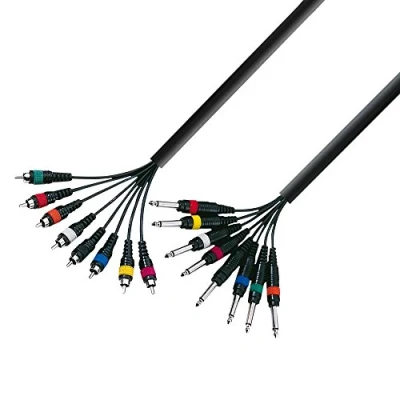 Immagine di Adam Hall Cables 3 STAR L8 PC 0500 Cavo multipolare 8 x jack mono da 6,3 mm a RCA maschio 5 m