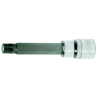 Immagine di KS TOOLS 918.1695 Serie di bussole DIN3120, ISO1174 M12 Acciaio al cromo vanadio Poligonale incassata, Multidentata esterna zigrinato